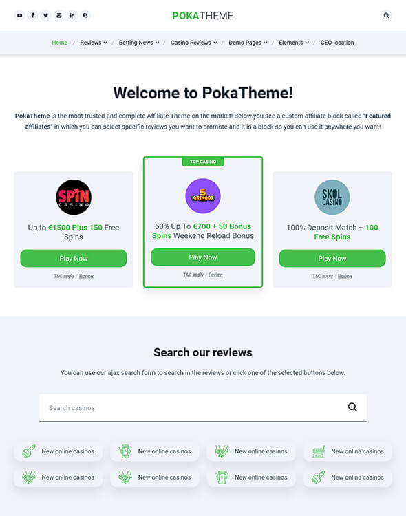 Homepage template